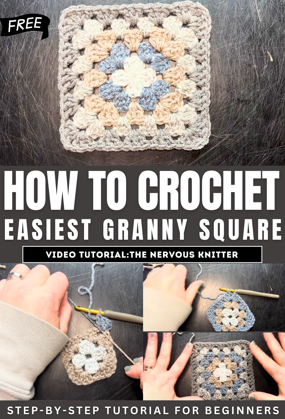 How to Crochet the Easiest Granny Square