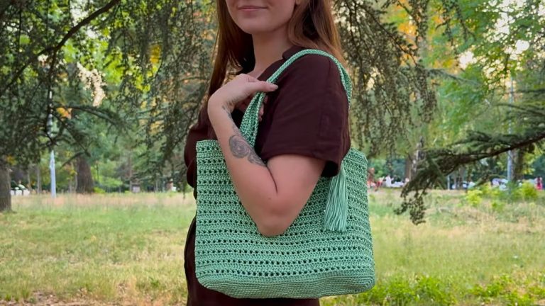 How to Crochet Easy Shopper Bag for Beginners Tutorial