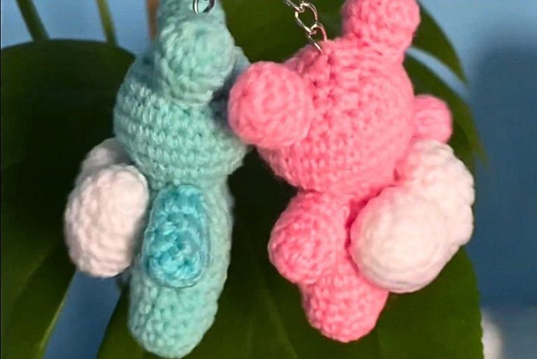How to Crochet Couple Teddy Bear Keychain for Gifting