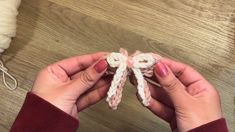 How To Crochet Bow Bag Charm Keychain for Girls