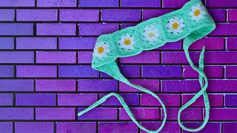 How To Crochet A Floral Granny Headband for Beginners
