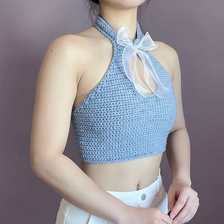 Crochet Halter Top | Cheong Sam Inspired         Adnan Done