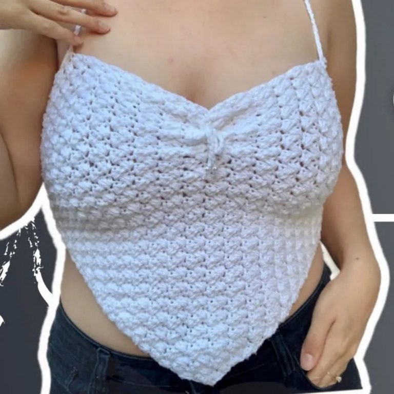 Custom-Fit Crochet Bandana Top Pattern for Versatile Styling