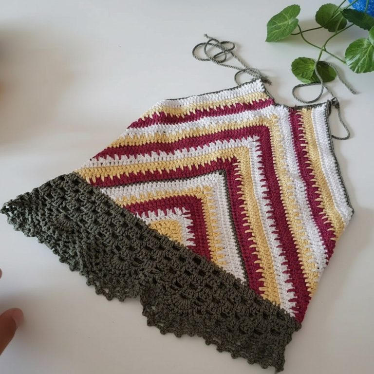 Free Pattern to Crochet Crop Top with Lace Border