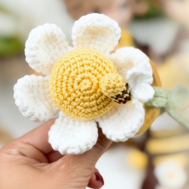 Soft Crochet Daisy Rattle Pattern Totally Free