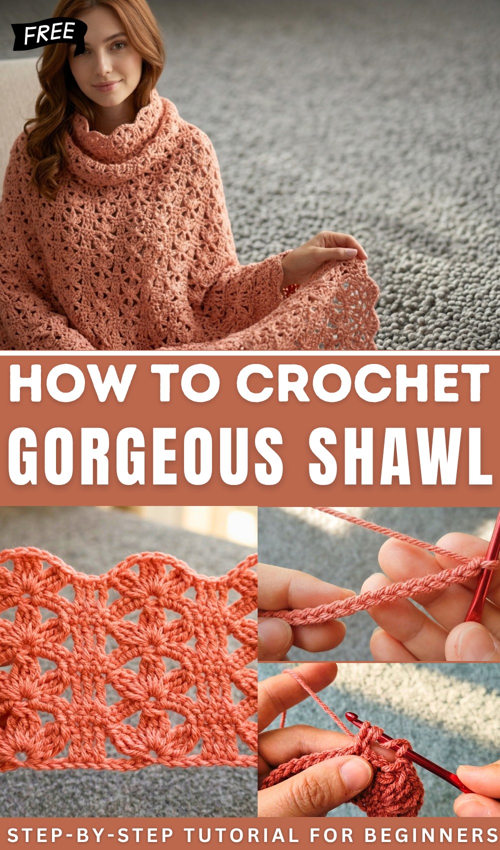 A new crochet shawl with a gorgeous and very easy stitch 1