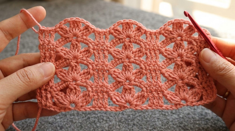 A new crochet shawl with a gorgeous and very easy stitch 7
