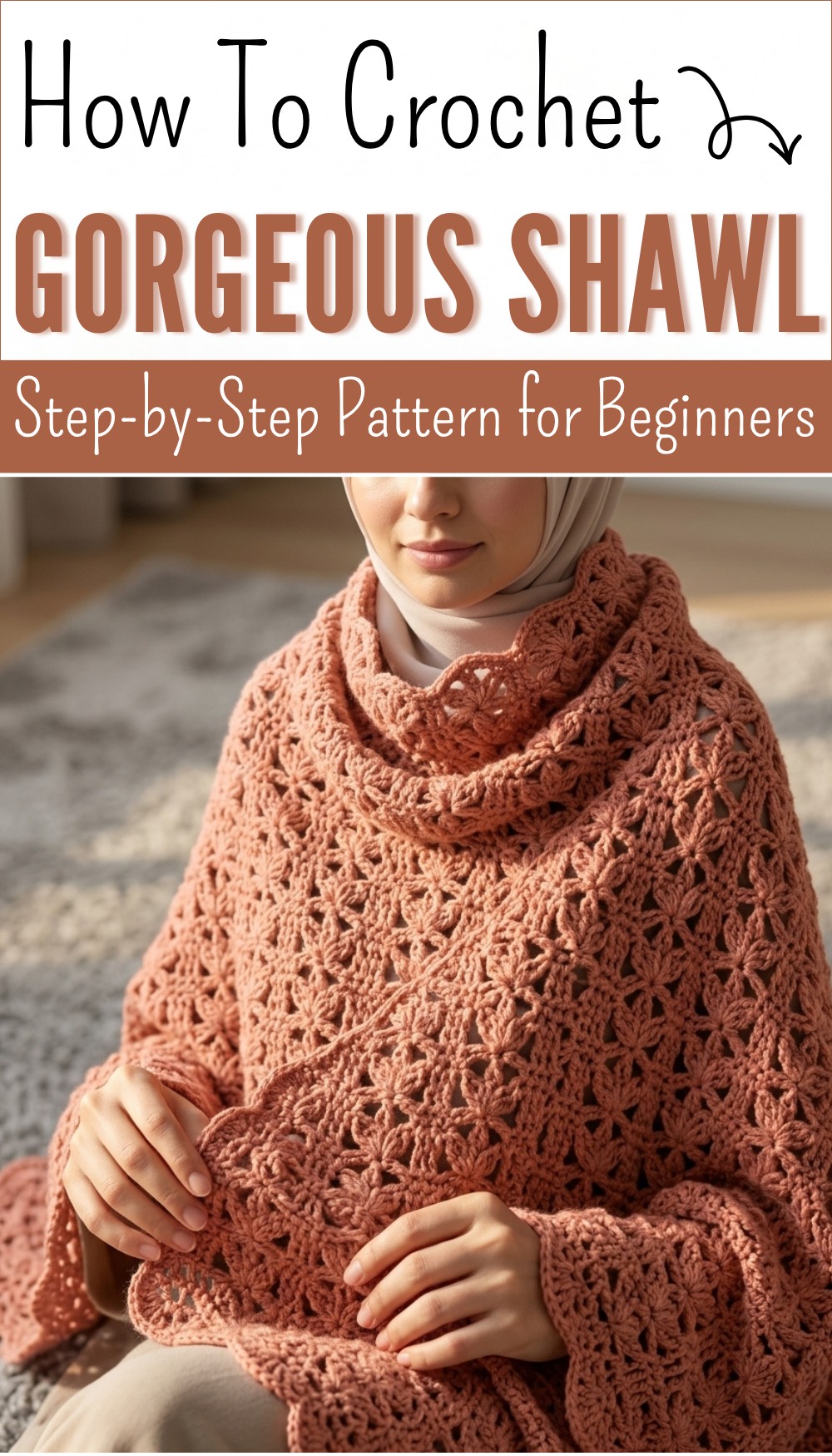 A new crochet shawl with a gorgeous and very easy stitch 8