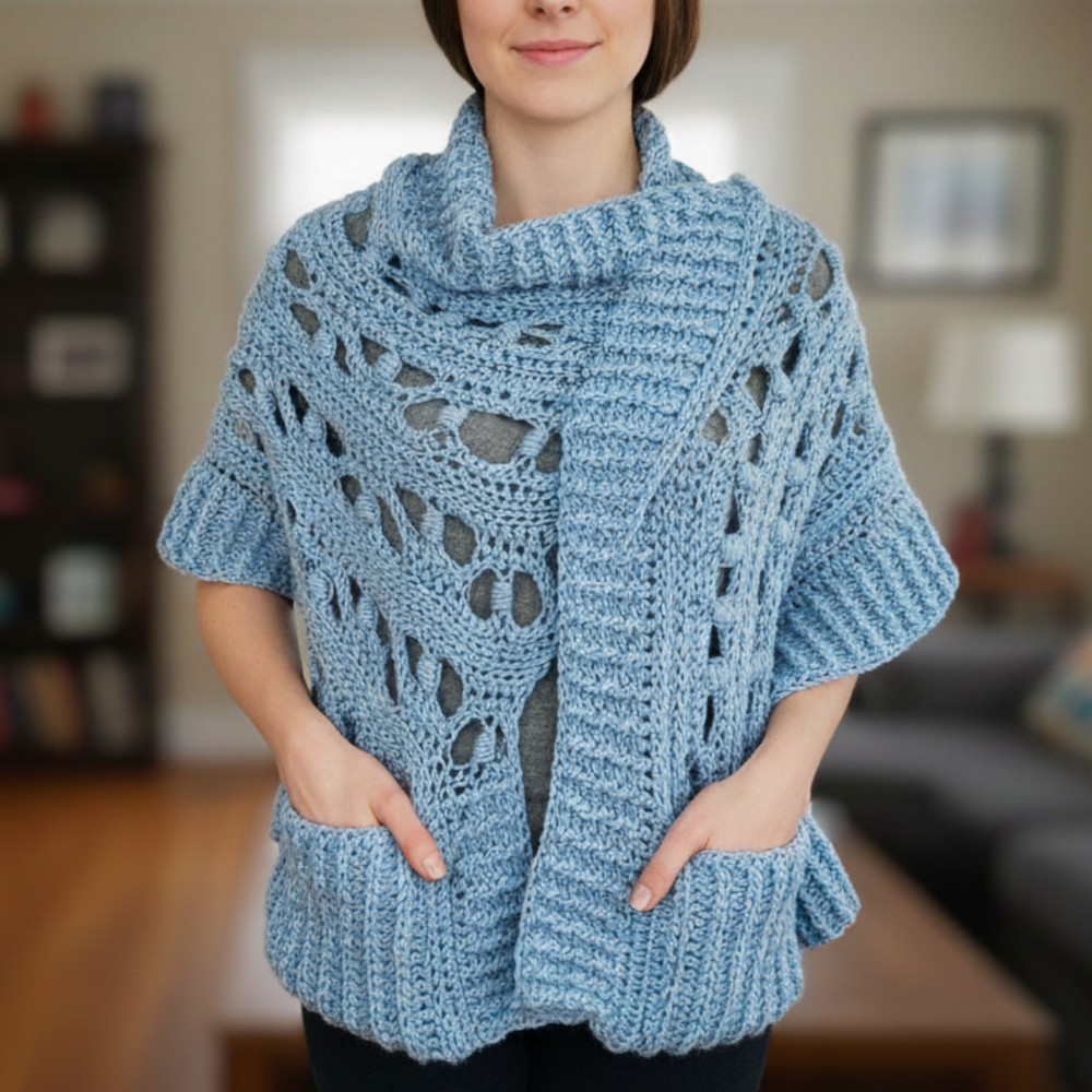 CROCHET POCKET SHAWL - FREE CROCHET PATTERN 10