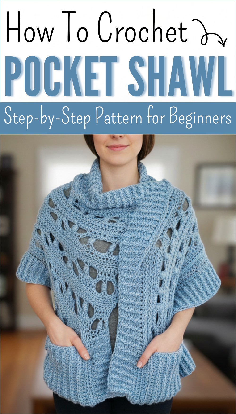 CROCHET POCKET SHAWL - FREE CROCHET PATTERN 9