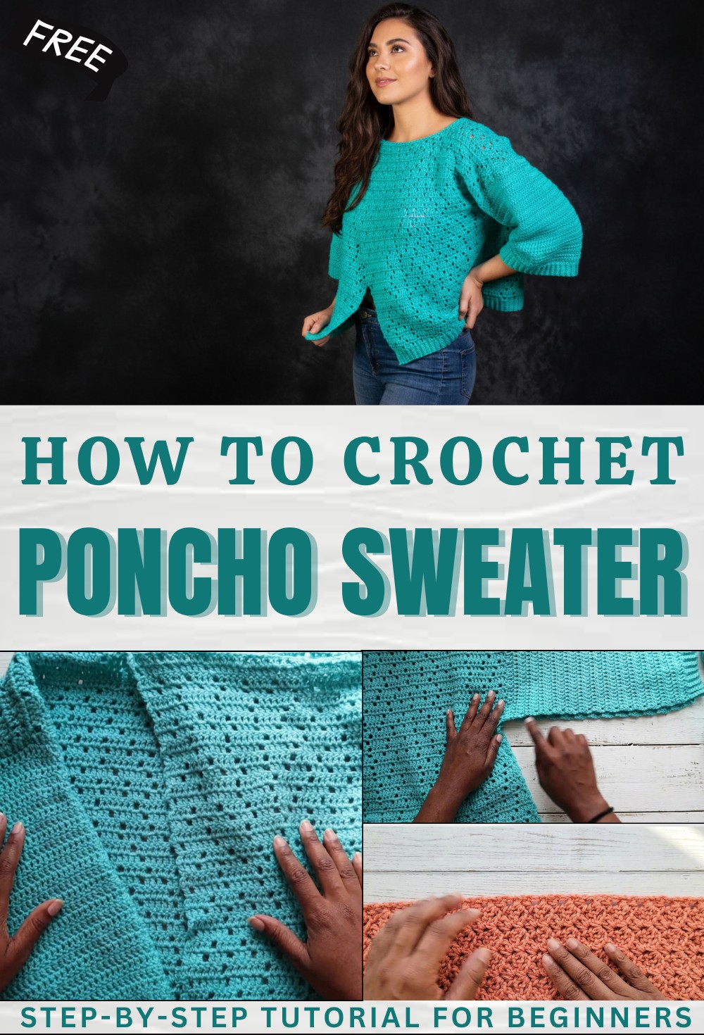 CROCHET Poncho Sweater TUTORIAL 1