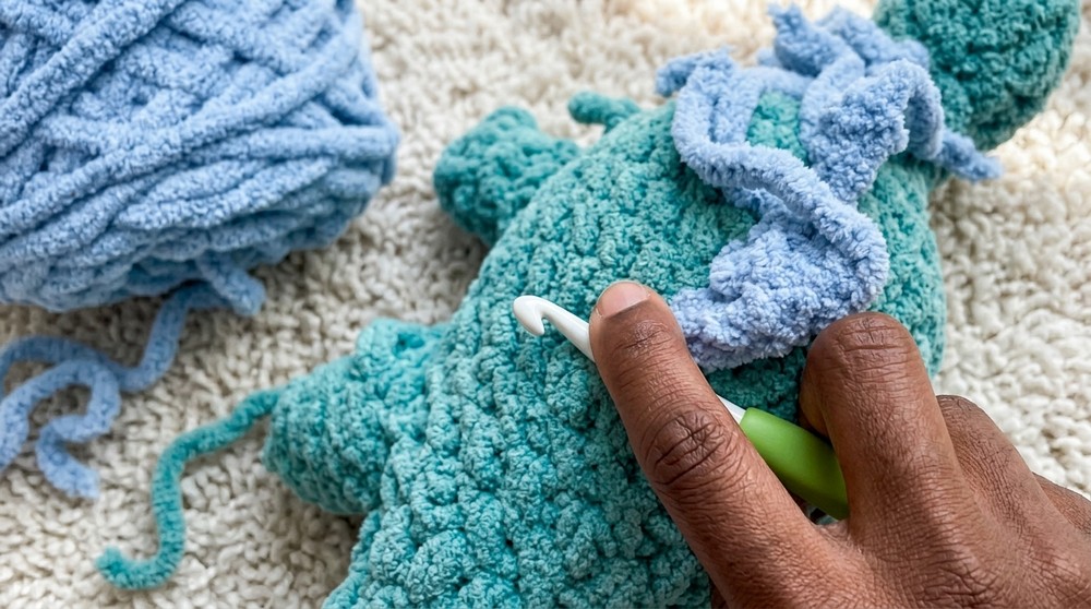 CROCHET STEGOSAURUS FREE PATTERN 7