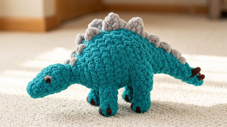 Free Crochet Stegosaurus Pattern kids will love to Cuddle