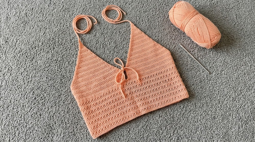 CROCHET WITH ME Easy Halter Top Tutorial 8