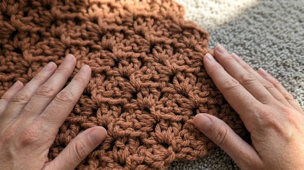 Chunky One-Row Repeat Crochet Blanket Tutorial 6