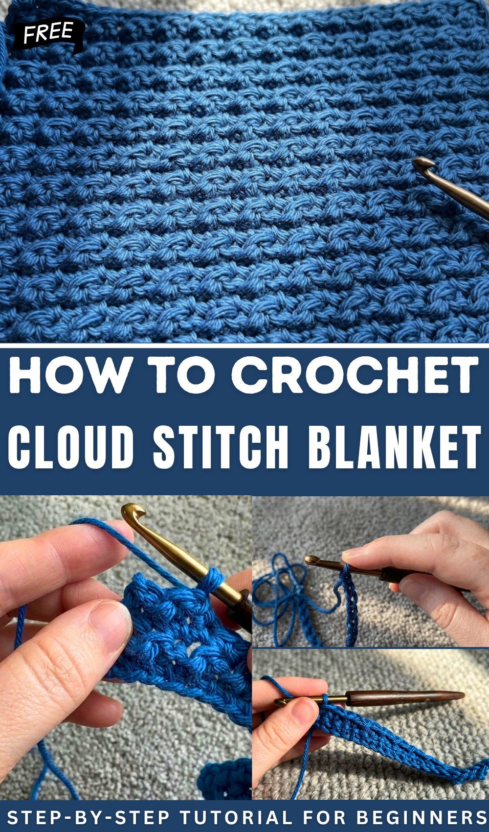 Cloud Stitch A Beautiful Crochet Stitch for Blankets! 1