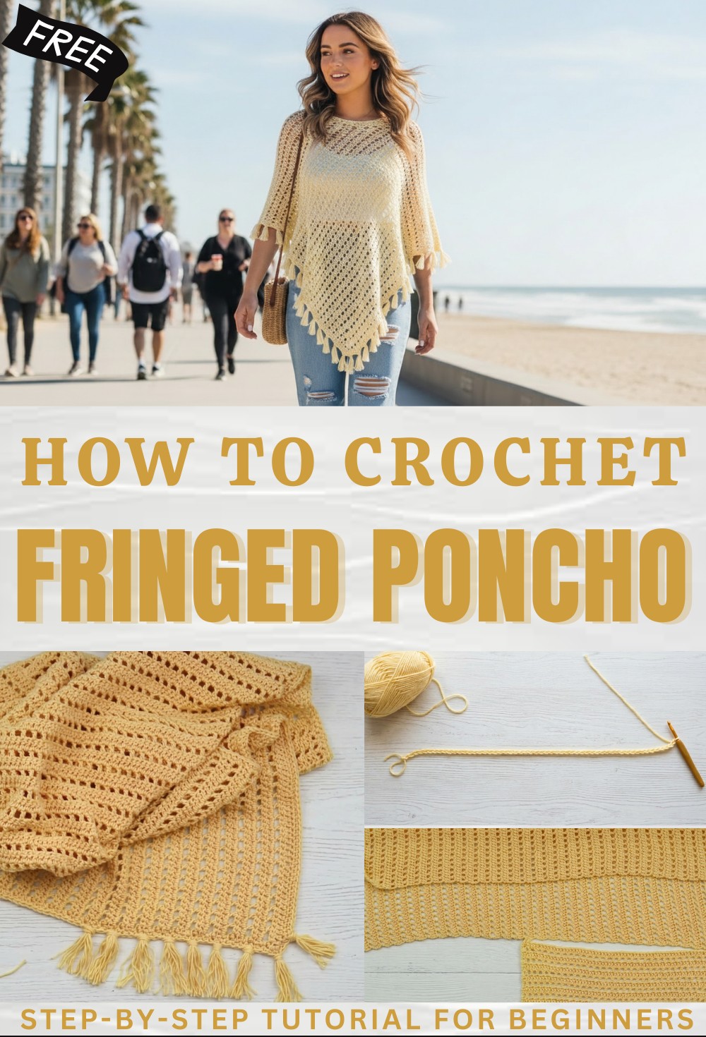 Crochet Ava Fringed Poncho (1)