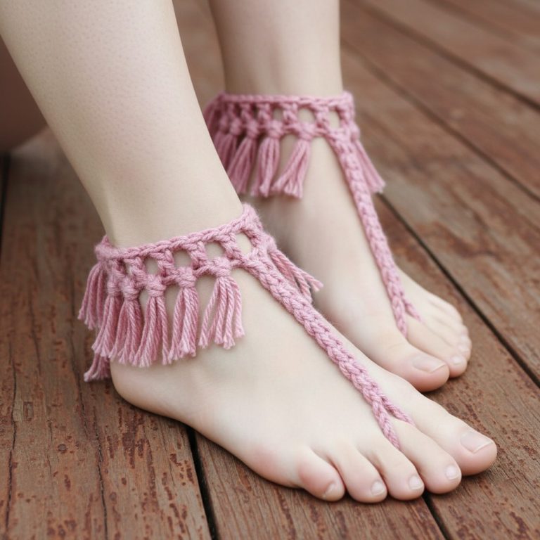 Crochet Barefoot Sandals Tutorial Crochet Barefoot Sandals Boho Style Tutorial 10