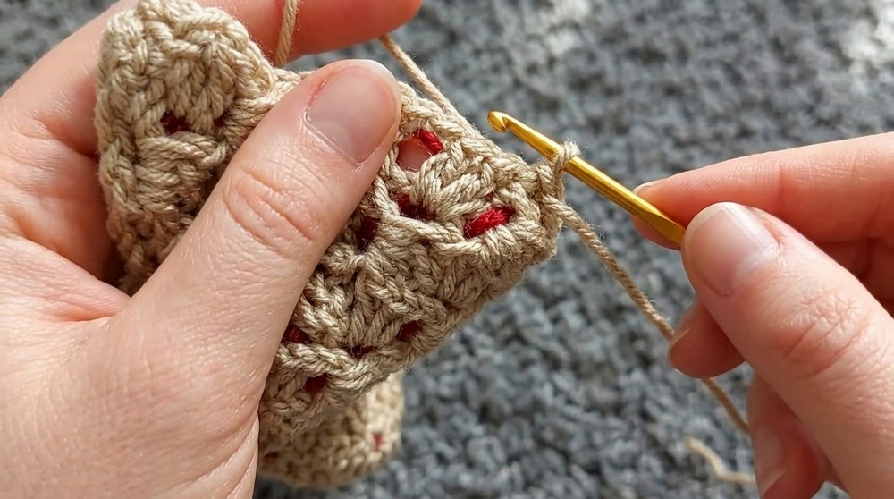 Crochet Basketweave Velvet Plus Throw 7
