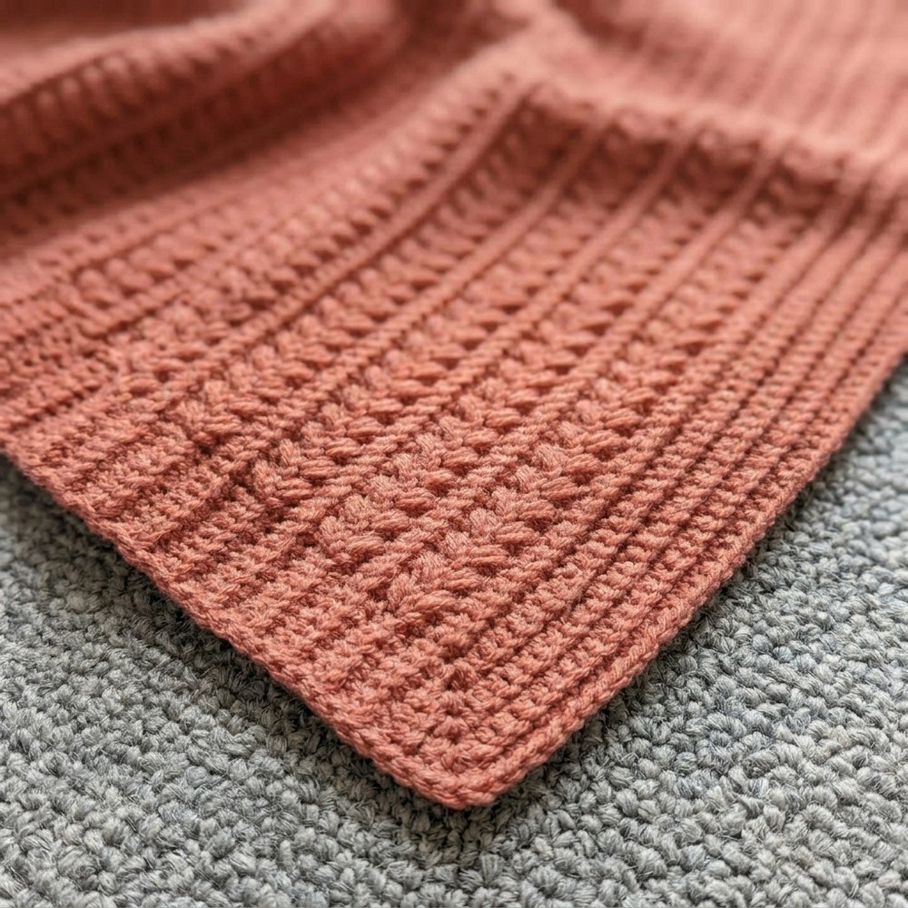 Crochet Blanket for Beginners with the Wheat Stitch 8