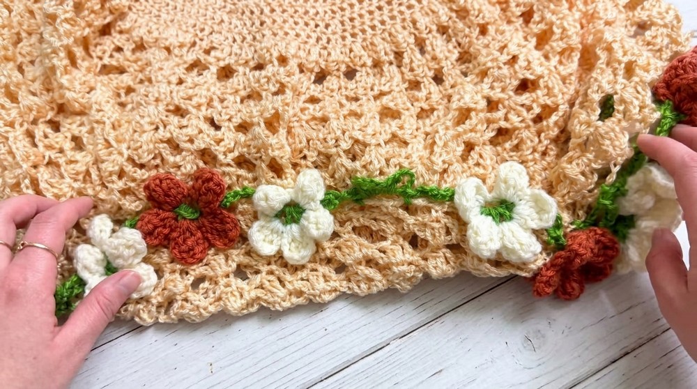 Crochet Flower Bouquet Poncho Tutorial Easy & Beginner-Friendly 7
