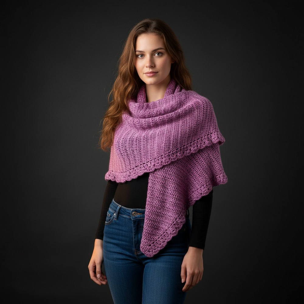 Crochet Half Moon Shawl - Simple, Easy, and Elegant 13