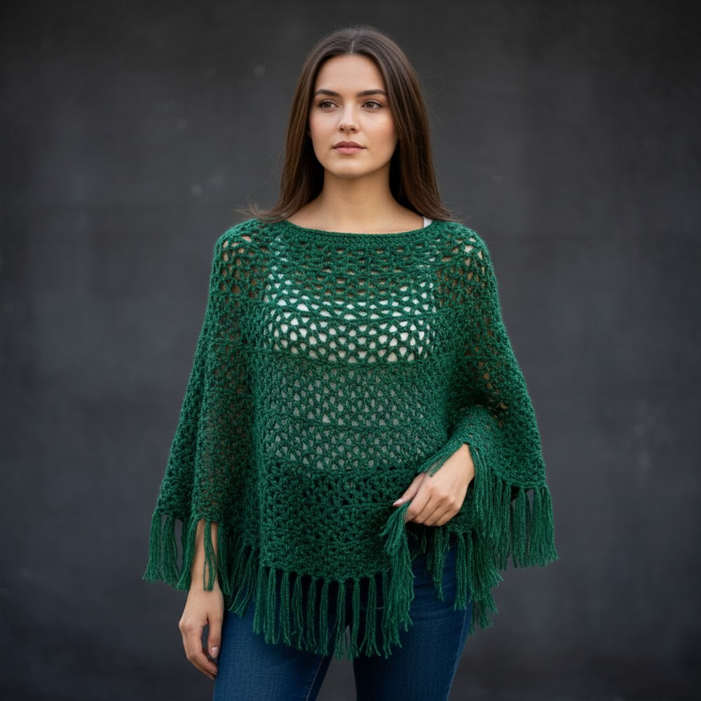 Crochet Poncho Tutorial Make Your Own EASY,QUICK 9