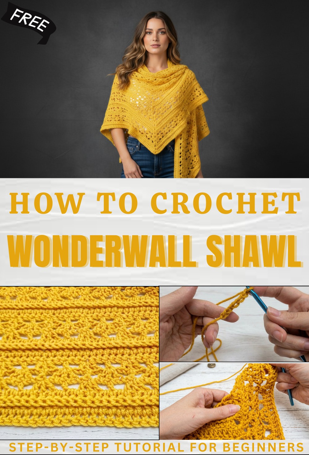 Crochet Quick Easy Shawl - Wonderwall Shawl 1