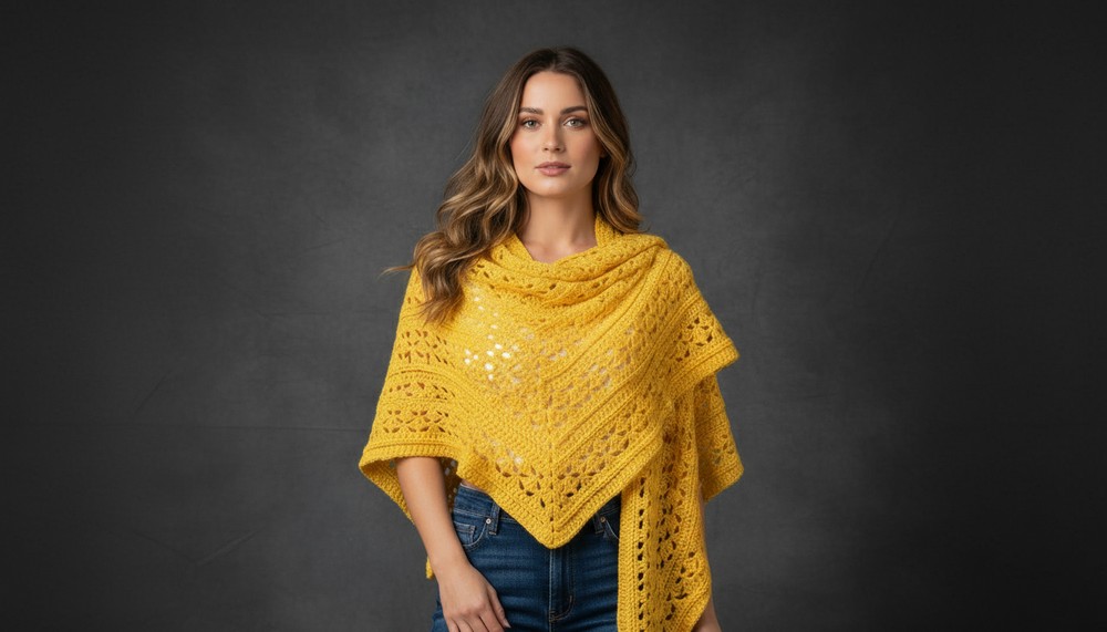 Crochet Quick Easy Shawl - Wonderwall Shawl 2