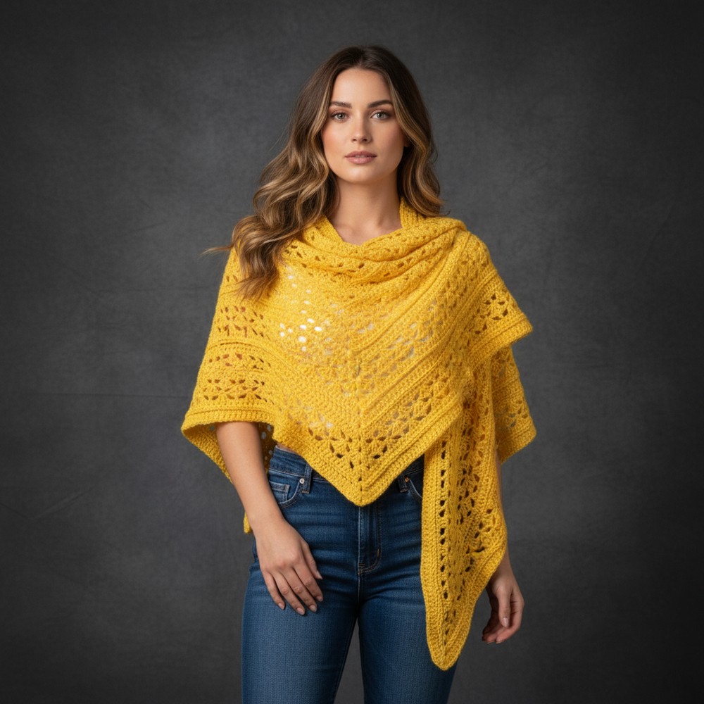 Crochet Quick Easy Shawl - Wonderwall Shawl 9