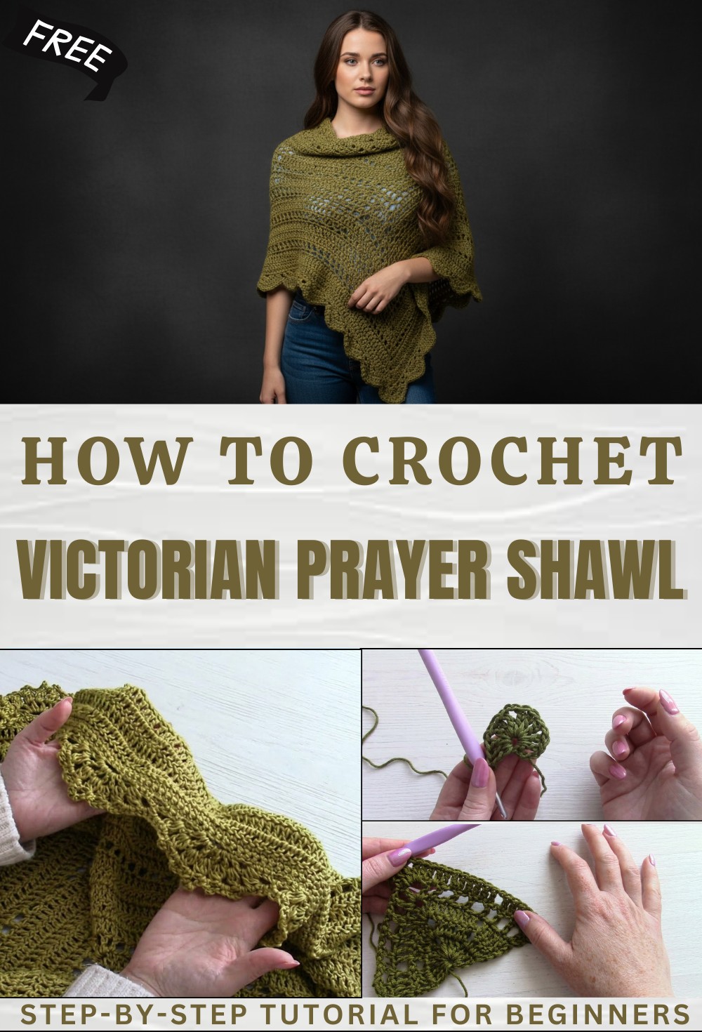 Crochet Victorian Prayer Shawl Tutorial DIY & Free Pattern 1