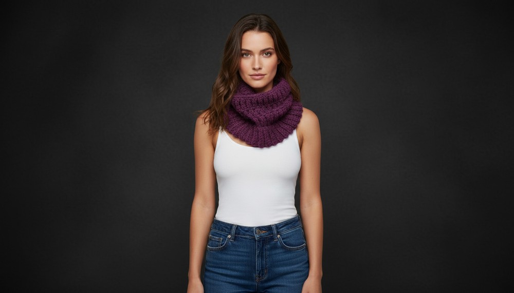 Crochet collar with 1 ball - Easy and seamless 2