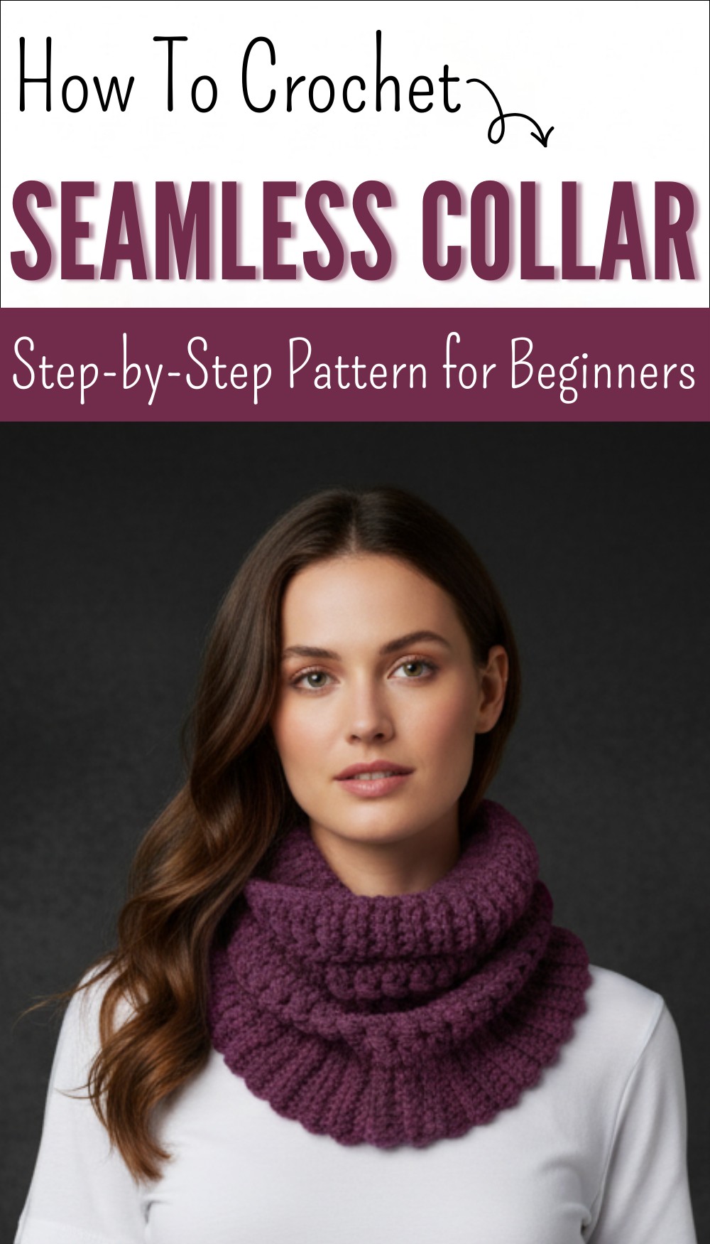 Crochet collar with 1 ball - Easy and seamless 9