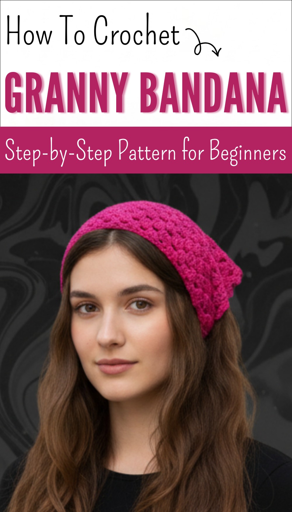 Crochet granny bandana - Easy, quick and step by step 8