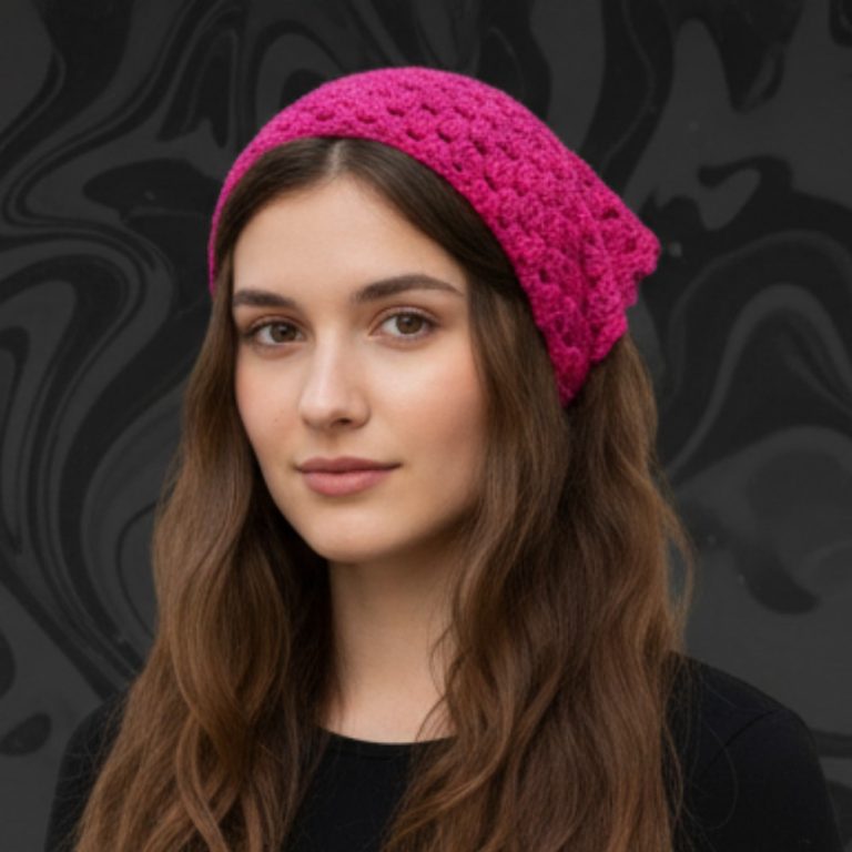Crochet granny bandana - Easy, quick and step by step 9