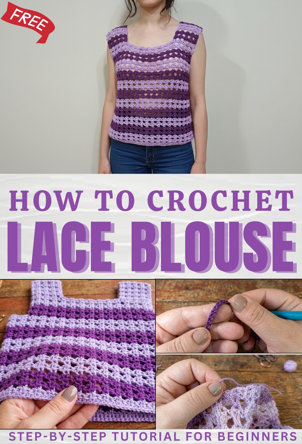 Crochet lace blouse - With instructions for making it in all sizes 1