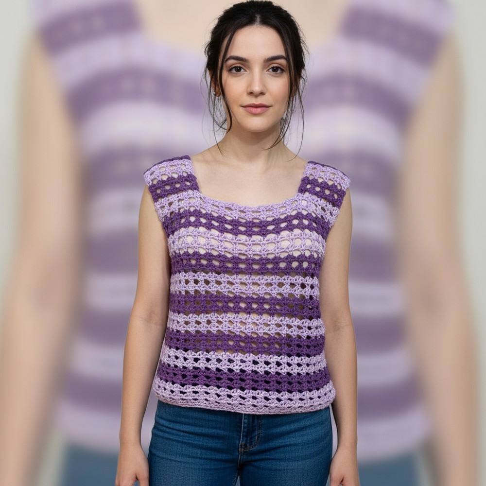 Crochet lace blouse - With instructions for making it in all sizes 9