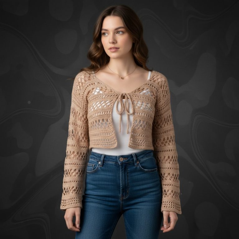 Crochet lace cardigan Step-by-step tutorial 8