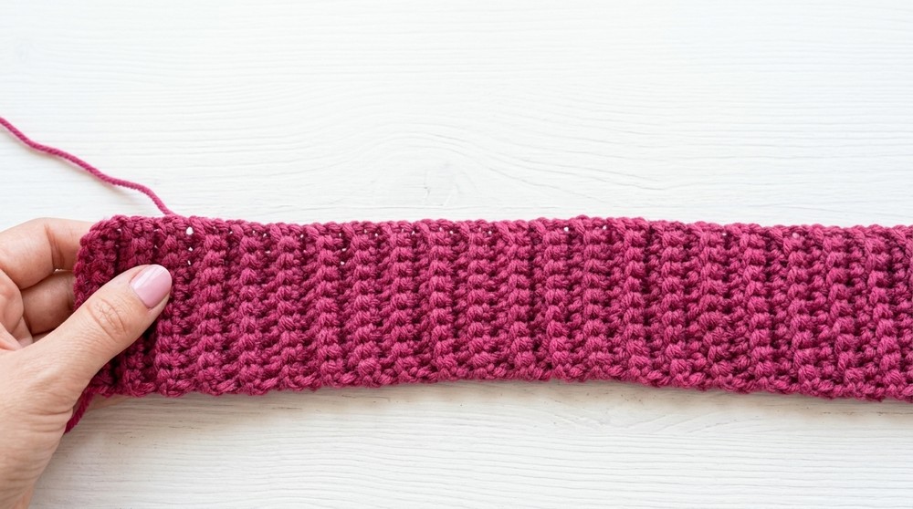 Crochet neck warmer with a rectangle - Easy and for beginners 4