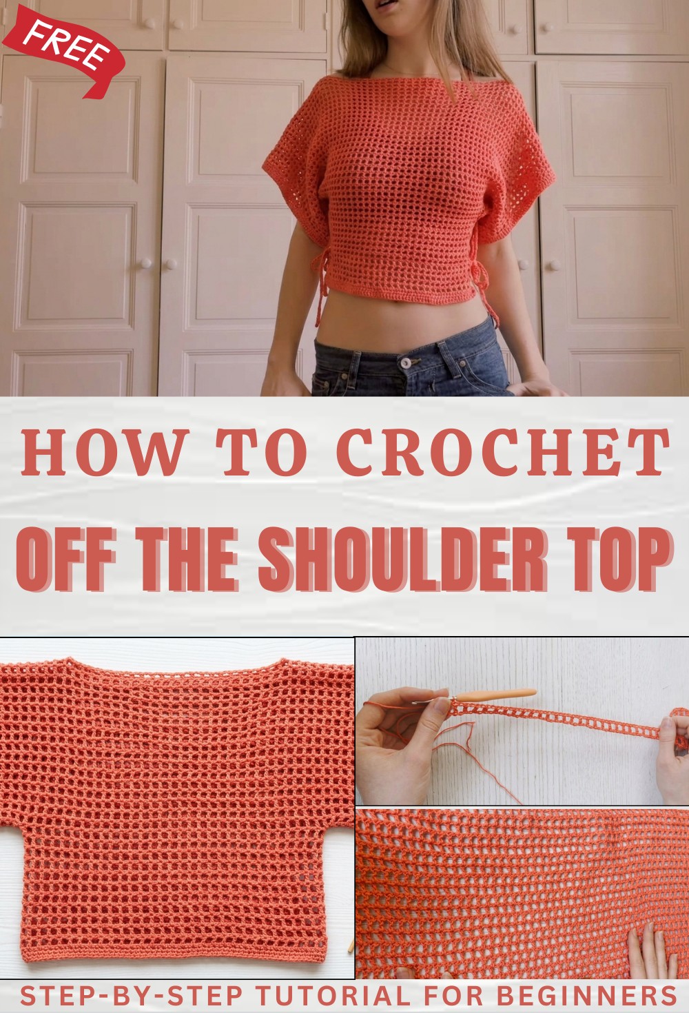 Crochet off the shoulder top 1