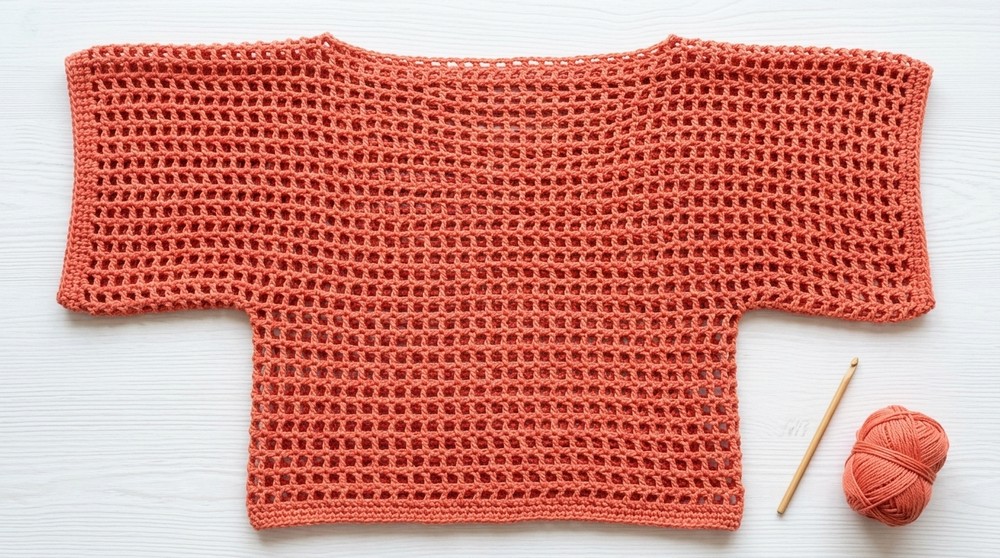 Crochet off the shoulder top 8