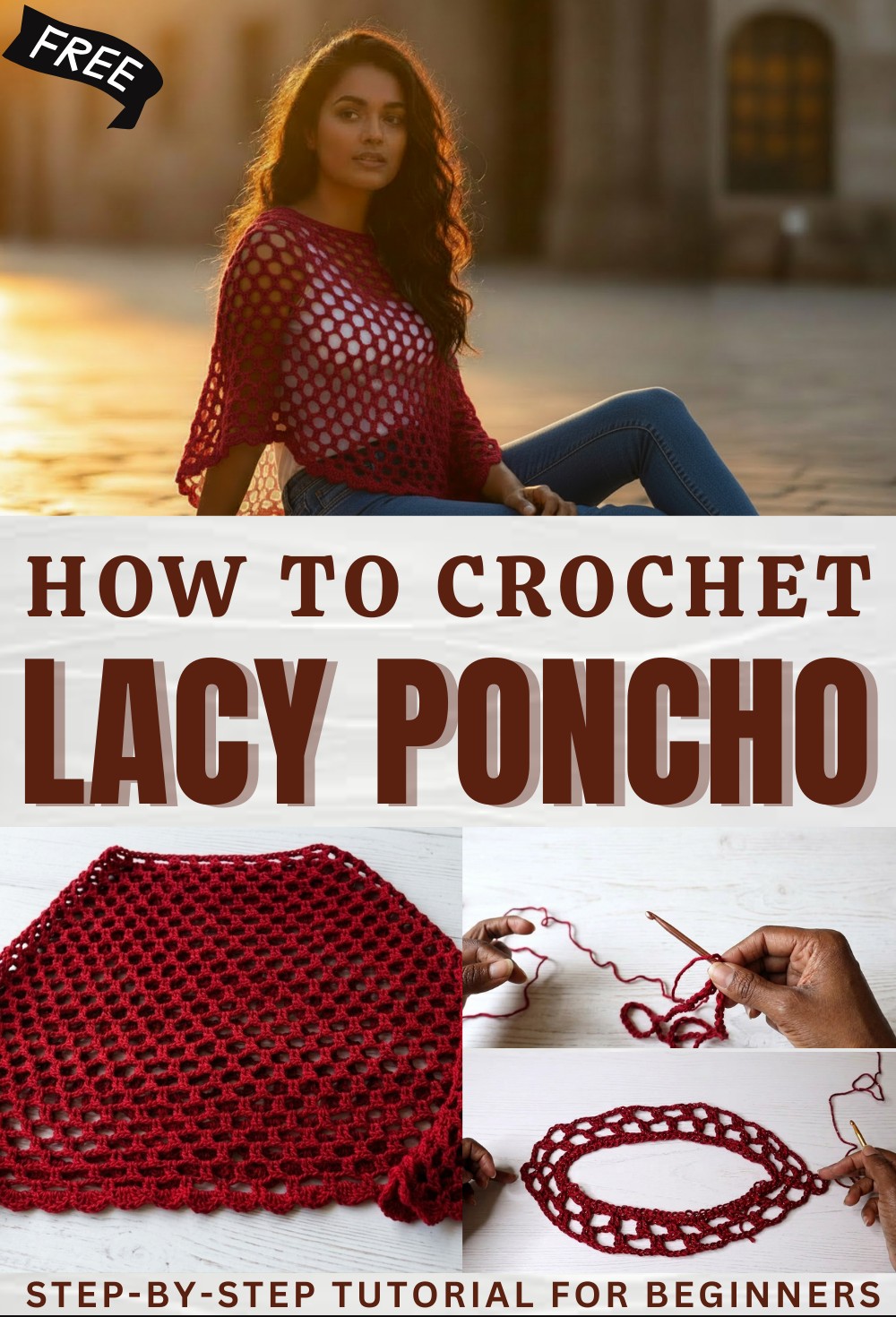 Crochet poncho tutorial 1