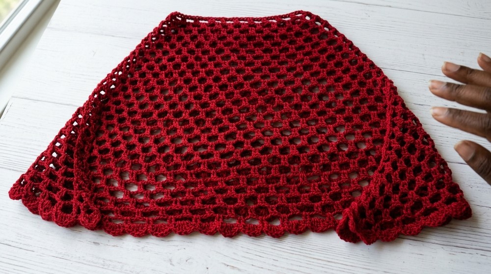 Crochet poncho tutorial 7