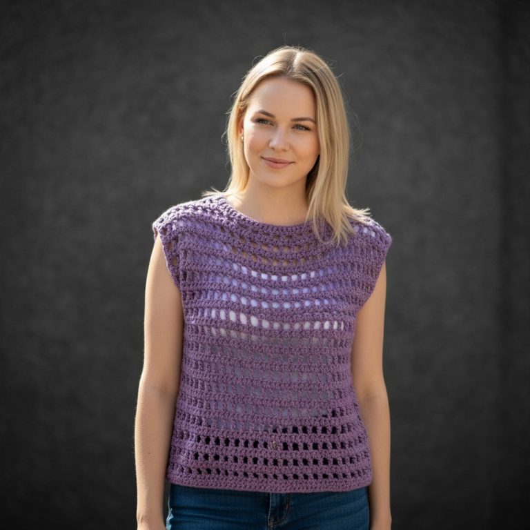 Crochet top for beginners Easy summer shirt 8