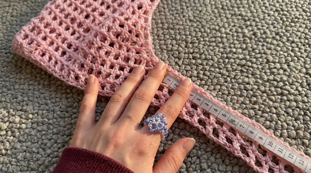 Crochet tutorial for a tie-front crop top 6