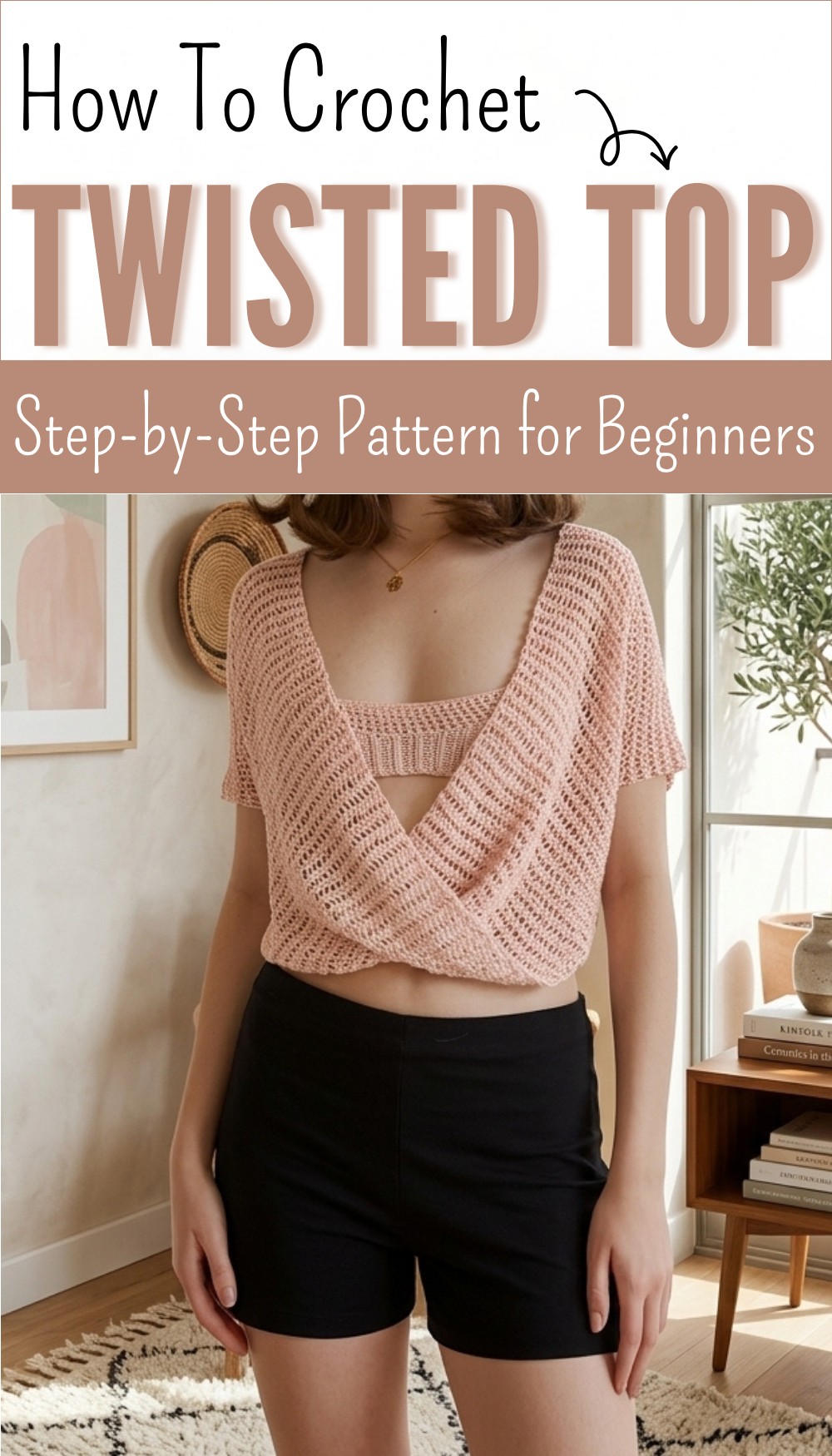 Crochet twisted top II tutorial 8