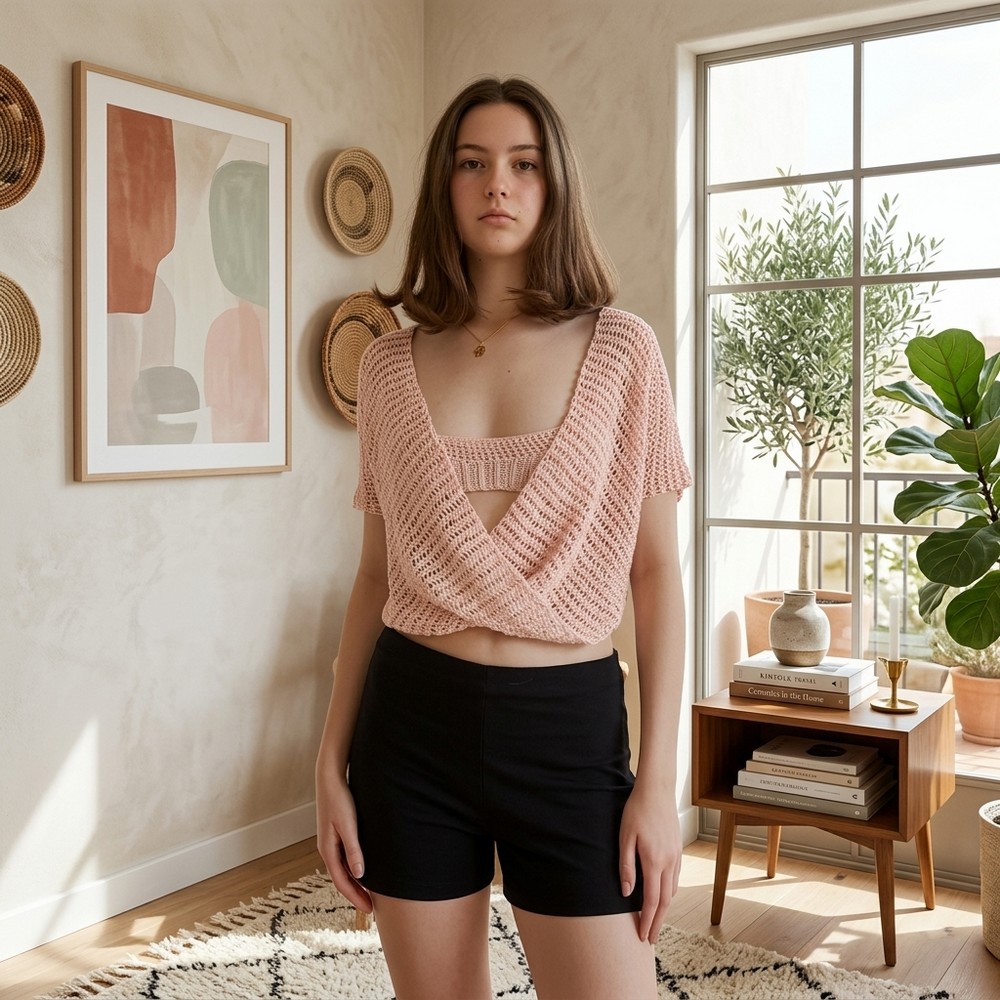 Crochet twisted top II tutorial 9
