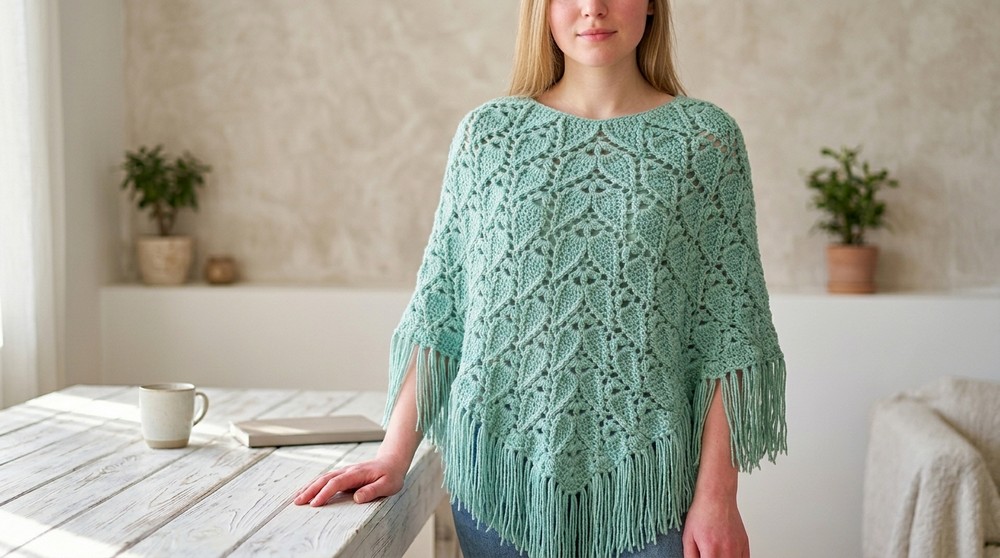 Crocheted Poncho Step by Step 8
