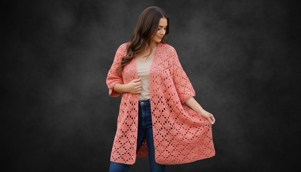Diamond Cardigan - FREE Cardigan Crochet Pattern for Summer 2