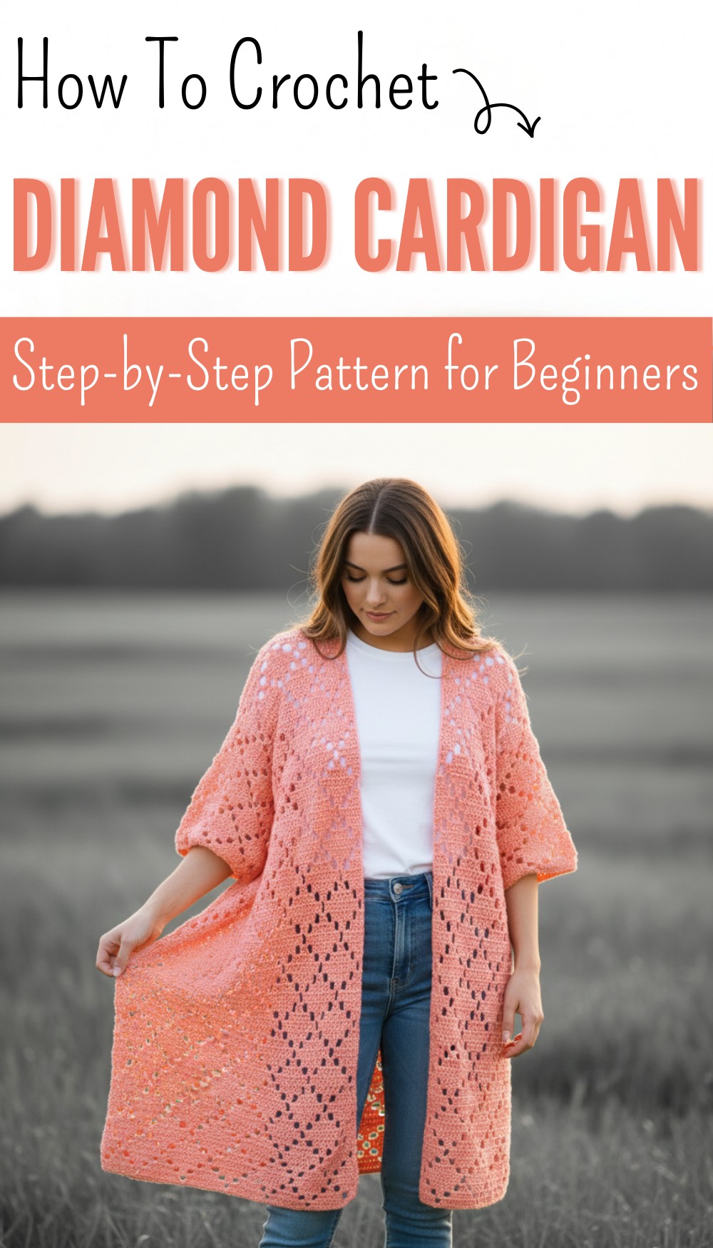 Diamond Cardigan - FREE Cardigan Crochet Pattern for Summer 8